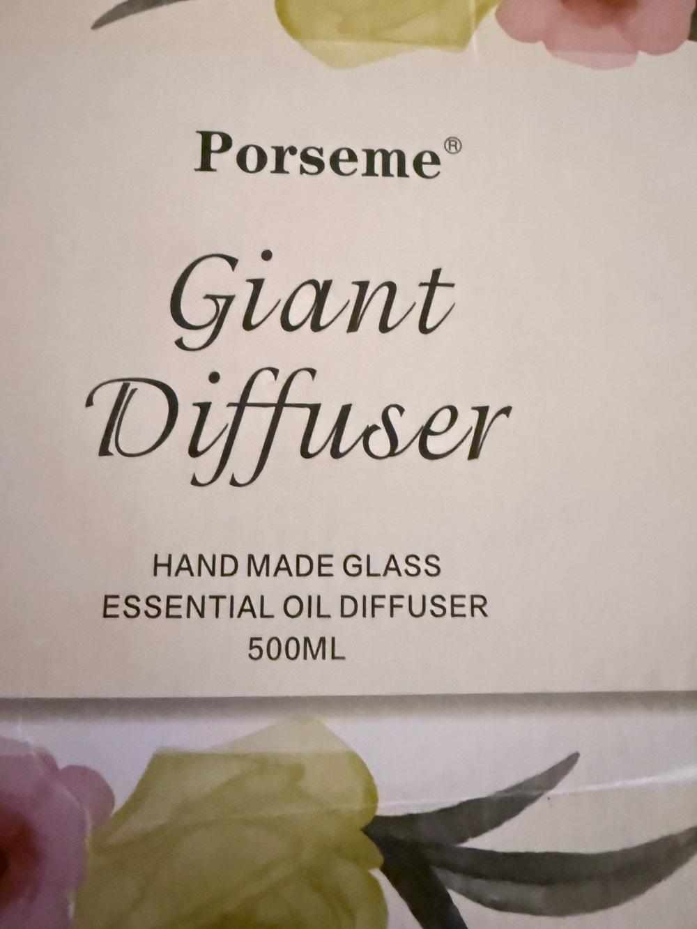 Porseme Giant Handmade Glass Essential Oil Diffuser in Gold 500 Milliliters - Picture 2 of 10